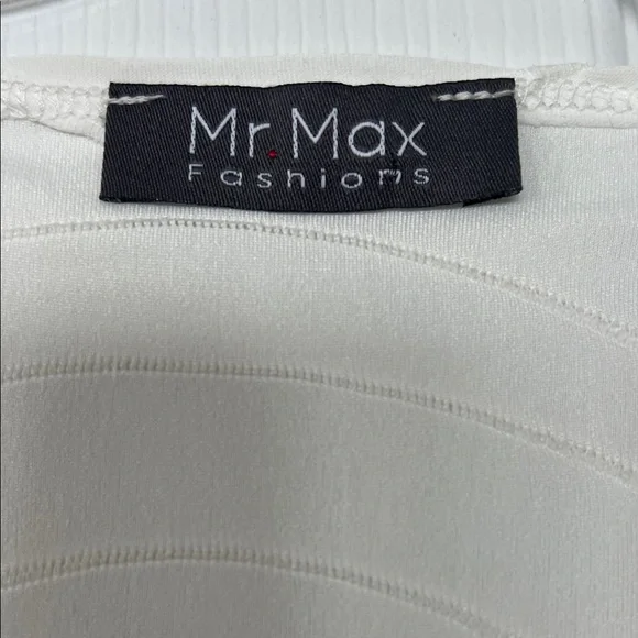 Chic Cream Wave Pattern Long Sleeve Top - Picture 2 of 5